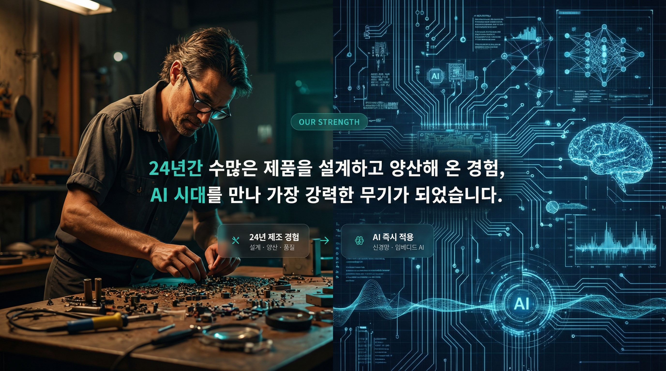 24년간 수많은 제품을 설계하고 양산해 온 경험